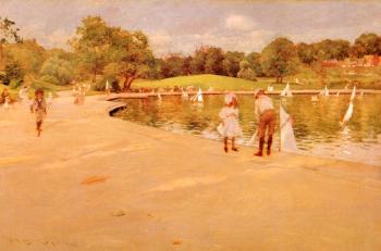 William Merritt Chase : Lilliputian Boat-Lake